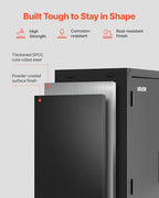 VEVOR Metal Wall Cabinet, 30W x 12.01D x 30H Inch, Steel Floating Hanging Storage Cabinet with Locking Doors and Adjustable Shelf for Garage, Basement, Kitchen, Warehouse Assembly Required, Black - style: Foldable 30" Open Grid
