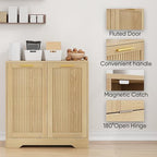 Laundry Hamper Cabinet, Small Tilt-Out Bathroom Storage Unit with Narrow Hidden Basket Chest Bathroom Cupboard
