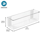 iDesign AFFIXX Plastic Wall Mount Organizer for Kitchen, Bathroom, Office, Bedroom, Garage, Craft Room, 3" x 11" x 3.25", Clear - style: Pack of 1