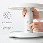 YouCopia Crazy Susan Two-Tier Turntable, Height-Adjustable Lazy Susan Organizer for Kitchen Cabinet and Pantry Organization and Storage, White - size: Two Tier