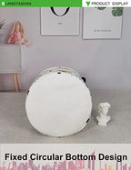 LANGYASHAN Storage Bin, Canvas Fabric Collapsible Organizer Basket for Laundry Hamper,Toy Bins,Gift Baskets, Bedroom, Clothes,Baby Nursery (Round space astronaut) - color: A Space astronaut