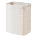 MEGASKET Large Laundry Hamper 16"x13"x22" - Tall Woven Laundry Basket, Cotton Rope Dirty Clothes Hamper, Baby Kids Nursery Wicker Laundry Basket, Bedroom Aesthetic, Soft Laundry Bin, White Hamper, 75L - color: White