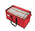 Sattiyrch Christmas Ornament Storage Box,8 Trays with Customizable Dividers,Canvas,Dust-Proof, Collapsible,Portable with Dual Handles,Holds Up to 128 x 2.36 Ornaments - size: 128 pcs-2.36in with Trays