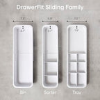 YouCopia DrawerFit® Sliding Drawer Bin, Expandable and Adjustable Kitchen Storage Organizer, Speckled White - style: Bin