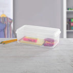 Sterilite 18-Pack FlipTop Stackable Rectangular Storage Bin with Hinging Lid, Clear - size: 1.7 Cubic Feet, style: 18 Pack