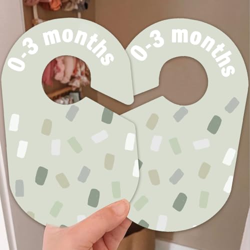 Baby Closet Dividers 8 Pack – Baby Clothes Organizer, Green Leaf Baby Closet Organizer for Neutral Nursery, Baby Clothes Dividers for Closet (Green) - color: Green