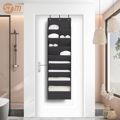STORAGE MANIAC Over the Door Shoe Organizer Heavy-Duty Large Deep Pocket Hanging Shoe Organizer Shoe Rack Door Closet Shoe Organizer for Wall, Dorm & Narrow Door Storage Shoe Holder Black, 2 Pack - color: Black, size: 2 pack