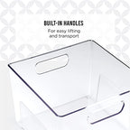 Copco Narrow Clear Bin, 10.5 x 4.5 x 6-Inch, for Kitchen, Fridge, Pantry, Laundry, and More
