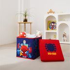 Idea Nuova Marvel Spiderman Collapsible Fabric Storage Cube,10” Organizer Bin with Lid for Bedroom, Playroom, and Closet - color: Spiderman