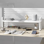 Expandable Cabinet Shelf Organizer Adjustable Metal Spice Rack Stackable Freestanding Counter Storage Shelves for Kitchen Cabinet Under Sink Office Desk (White - 1Pack - L16.5-27'' * W10.2'' * H9.6'') - color: White - 1pack - L16.5-27'' * W10.2'' * H9.6''