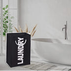 Laundry Basket, Durable Handles for Easy Carry, Collapsible Cloth Baskets, Hampers for College Dorms, Foldable Fabric Hamper Bags (Black,1 Piece) - color: Black
