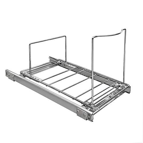 LYNK PROFESSIONAL® Pull-Out Trash Can Drawer – Sliding Organizer for Kitchen Cabinet or Under-Sink Use – Heavy Duty Storage Rack (Bin Not Included) - size: 10 inch wide x 20 inch deep