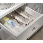 iDesign Plastic Drawer Organizer Bins - Storage for Kitchen, Bathroom, and Desk Drawers - Set of 3 - Clear - size: 4 x 16 x 3, style: Pack of 3