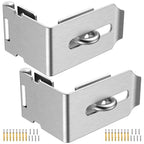 90 Degree Hasp Latch, Heavy Duty 304 Stainless Steel Padlock Hasp Lock for Right Angle File Cabinet, Desk Drawer, Tool Box, Mailbox, Bookcase (Silver-2pcs) - color: Silver-2pcs