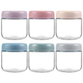 NETANY 6-pack 10oz Glass jars with Airtight Lids, Overnight Oats Containers with Lids, Wide mouth Mason Salad jars, Glass Food Storage Containers for Snacks Yogurt Spice Sugar - color: Multicolor- 10 oz (6 Pack)