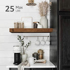 QEEIG Floating Shelves for Wall Bathroom Shelf Bedroom Kitchen Living Room Farmhouse Small Book Shelf 16 inch Set of 4, Brown (015-BN4) - color: A. Brown, size: 4pcs