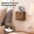 Remote Holder Hole-Free, Self-Adhesive Storage Wooden Box, Wall Mounted or Desk Mounted Container - size: Small