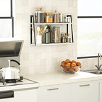 SRIWATANA Floating Wall Shelves, Rustic Wood Shelves Book Shelves Wall Mounted Ideal Room Decor (White) - color: White