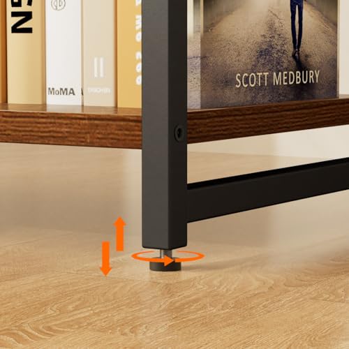Garment Rack, Coat Rack With 3 Shelves and 4 Hooks, 71" H Clothes Stand For Hanging Clothes, Hanging Rod For for Bedroom, Hallway, Entryway, Office, Living Room, Rustic Brown and Black - color: Rustic Brown and Black, style: with Arched Top