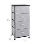 Amazon Basics Fabric 4-Drawer Storage Organizer Unit for Bedroom Closet, Black - color: Black
