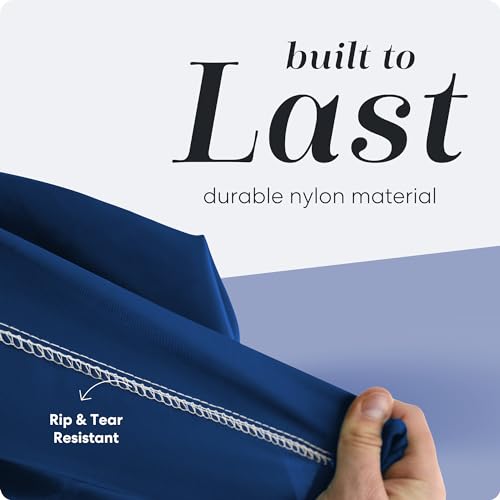 Nylon XL Laundry Bag - Locking Drawstring Closure and Machine Washable. These Bags will Fit a Laundry Basket or Hamper and Strong Enough to Carry up to Three Loads of Clothes (Navy Blue, 30" x 40") - color: Navy Blue, size: 30" x 40"