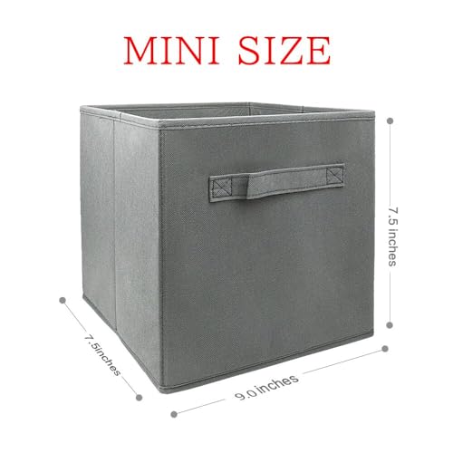 EBIGIC storage bins collapsible storage bins,cube storage organizer (Pack of 6) 9*7.5*7.5inch,For home and office Collapsible Closet Shelf Organizers, Drawer Organizers (Grey) - color: Grey 6Pack, size: 9”x 7.5”x 7.5”