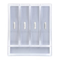 Glad Silverware & Utensil Drawer Organizer - Divided Clear Plastic Storage Tray with 5 Compartments for Kitchen Flatware and Cutlery - BPA Free, Food Safe, Non Slip, 11x13 inches - size: 5-Compartment