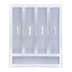 Glad Silverware & Utensil Drawer Organizer - Divided Clear Plastic Storage Tray with 5 Compartments for Kitchen Flatware and Cutlery - BPA Free, Food Safe, Non Slip, 11x13 inches - size: 5-Compartment