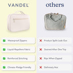 VANDEL Waterproof Hanging Toiletry Bag [TSA-Approved] Hanging Makeup Organizer Bag, Cosmetic Travel Bags for Women, Makeup Case Toiletries Organizer Hygiene Bathroom Shower Caddy - Sand - color: Sand