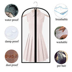 Clear Garment Bags for Hanging Clothes,48" Suit Bags for Closet Storage,12 Pack Garment Bags for Storage,Breathable Lightweight Dust Proof Cover with Study Full Zipper for Coats,Jackets - size: 12pcs 24'' x 48''