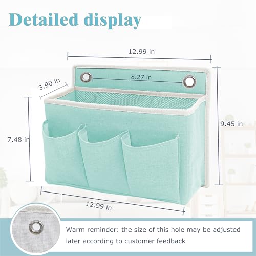 2-Pack Wall Hanging Organizer Bag/Hanging Baskets with Large Mesh Compartment & 3 Pockets，Over the Door Organizer Space Saving Storage for Bedroom,RV Camper, Closet (Green -2 Pack) - color: Green -2 Pack