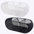 2 Pieces Up Laundry Hamper, 3 Compartment Collapsible Mesh up Laundry Basket, Collapsible Mesh Laundry Baskets for Family College Dorm Hoom Dirt Clothes Bin with Handle - color: Black+White 1