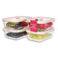 Ziruma Non-Toxic 2.6 Cup Glass Food Storage Containers With Lids - Soup Containers with Lids, Plastic Free Meal Prep, Airtight Food Container, Microwave and Freezer Safe, 4 Pack - size: 21 Oz
