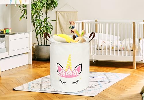 MAIZMZ Baby Waterproof Storage Basket Kids Hamper Nursery Bins Organizer Gift Toy Box Laundry Basket for Women Large Canvas Collapsible Chest for Home/Dorm/Office/Room Decor - color: Cartoon