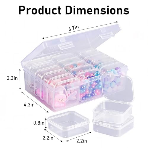 Plastic 15-Grid Storage Box Organizer for Jewelry, Beads, Crafts, Fishing Tackle, Small Parts