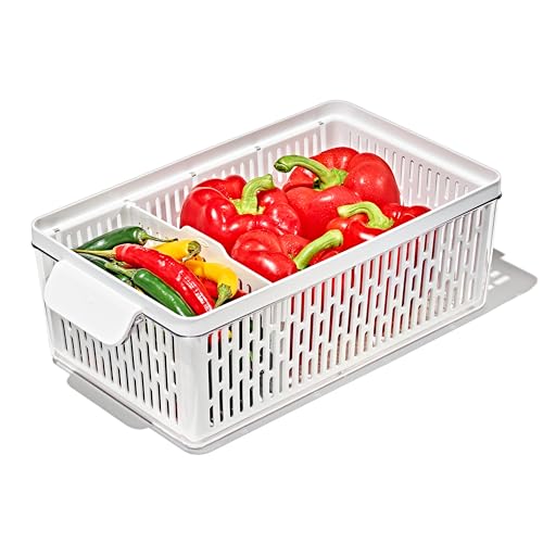 OXO Good Grips Produce Saver – Medium Bin, 13.8 x 7.4 x 4.7 in, White - style: Medium Bin