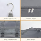 Surblue Hanging Travel Shelves Compression Packing Cube for Carry-on Luggage Suitcase Collapsible with Extension Layer Large Capacity, Grey, XXL - color: Grey, size: XXL 15.7*11.8*23.6in