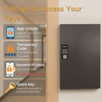 96-Key Smart Key Lock Box Wall Mount – Commercial Key Cabinet with App, Keypad, Bluetooth & WiFi Unlock (Sold Separately), Access Log Tracking, Key Management System for School, Office - size: 96 Key(Smart)