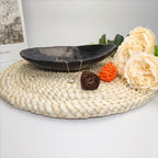 Black Ring Dish,Jewelry Tray Key Dish Tray Organizer,Dresser Decor entryway Key Bowl,Catch All Bowl Decorative Trinket Dish Housewarming Gift 7.4inch
