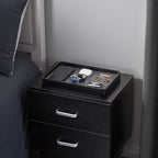 ProCase Wooden Valet Tray for Men, Wood Catch-All EDC Organizer, Nightstand, Entryway Bedside Dump Holder, for Wallets, Keys, Watches, Phones, Loose Change, Trinkets -Black - color: Black