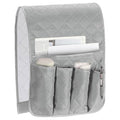 uxcell 1 Pcs Recliner Armchair Caddy, Couch Armrest Organizer with 5 Pockets for Bedside Sofa Remote Control Holders Magazine Phone Book Glasses (Gray, 35"x13") - color: Gray