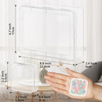 Mathtoxyz Bead Organizer Box, 30Pcs Small Beads Organizers and Storage Plastic Cases Mini Clear Dimond Storage Containers Boxes with Hinged Lid and Rectangle for Bracelet Making DIY Jewelry Craft Nail - size: Clear - 1P