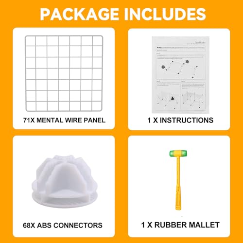 HUBSON Wire Cube Storage Organizer, Book/Toy/Craft/Potted Plants and petCloset Organizers and Storage Shelves, 20-Cube Freely Combinable Metal Grids Storage Shelf, White Iron - color: White Iron, size: 20 Cubes