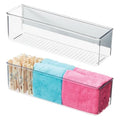 iDesign Magnetic Medium Clear Plastic Organizer Bins for Laundry Room Storage - 2-Pack - size: Medium, style: Pack of 2