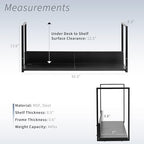 VIVO Under Desk 30 x 7 inch Storage Shelf, Office Accessory Holder for Supplies, Gaming Devices, and More, Workstation Organizer, Black, DESK-SHELF30-UB