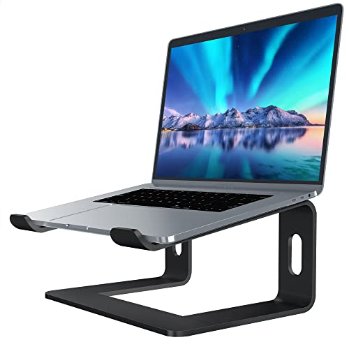 SOUNDANCE Laptop Stand, Aluminum Computer Riser, Ergonomic Laptops Elevator for Desk, Metal Holder Compatible with 10 to 15.6 Inches Notebook Computer, Black - color: B-Black, size: For 10 to 15.6 Inches Laptop