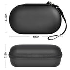 GWCASE Portable 2 in 1 Contact Lens Case and Glasses Case, Traveling Contact Cases Bag Box Holder with Soak Storage Kit Included Built-in Mirror, Tweezer, Lens Solution Bottle and Hand Strap-Black - color: Black