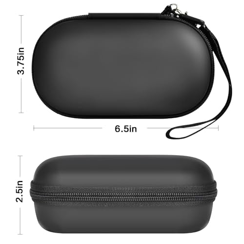 GWCASE Portable 2 in 1 Contact Lens Case and Glasses Case, Traveling Contact Cases Bag Box Holder with Soak Storage Kit Included Built-in Mirror, Tweezer, Lens Solution Bottle and Hand Strap-Black - color: Black