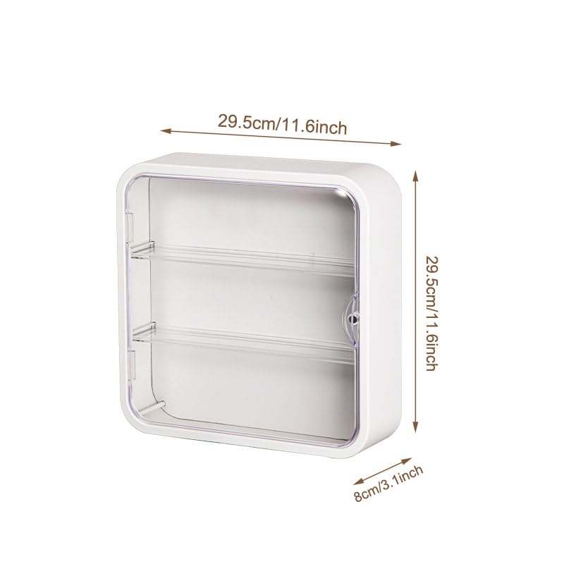 Clear Display Case for Figures, Acrylic Wall Mounted or Desktop Doll Storage Box Organizer Shelf Display for Collectibles Action Figure Blind Box Figures, Dustproof Figure Display Case