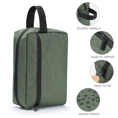 Etercycle Toiletry Bag for Men, Portable Travel Toiletry Organizer Bag,Shaving Bag for Toiletries Accessories (Army Green) - color: Army Green